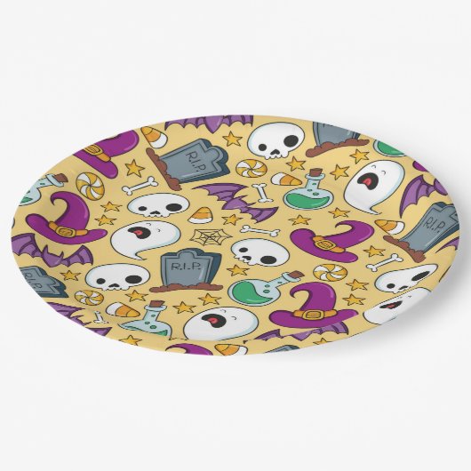 Halloween Pappteller (Schrägansicht)