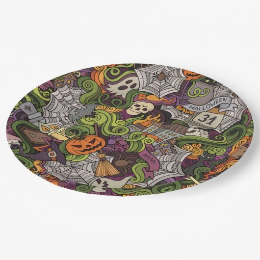 Halloween Pappteller (Schrägansicht)