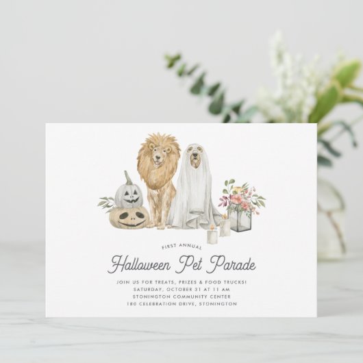 Halloween-Parade Einladung (Stehend Vorderseite)