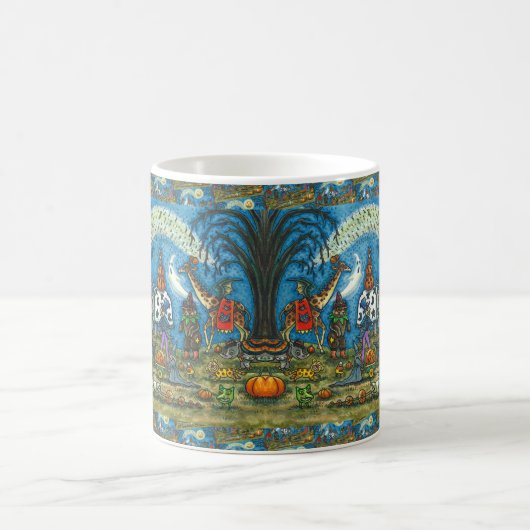 HALLOWEEN PARADE Hexe Giraffe Bear Zebra Skellies Kaffeetasse (Mittel)