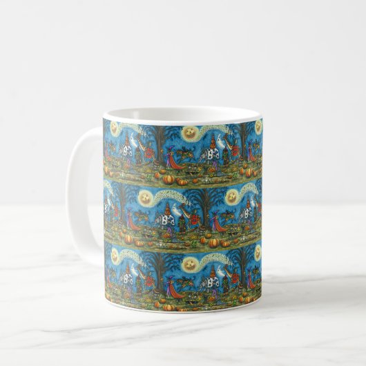 HALLOWEEN PARADE Hexe Giraffe Bear Zebra Skellies Kaffeetasse (Vorderseite Links)