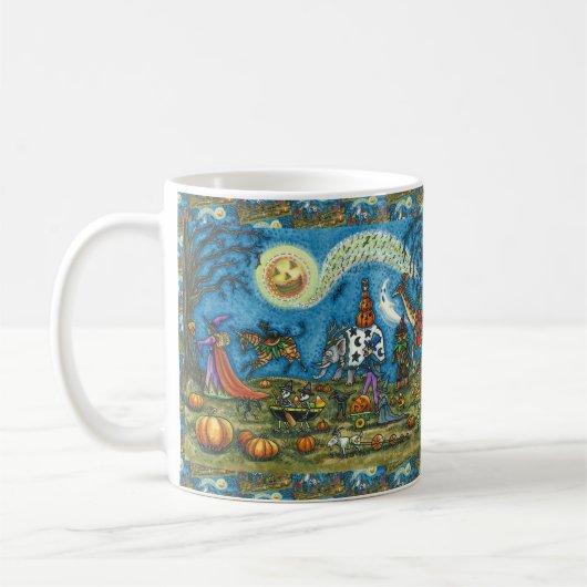 HALLOWEEN PARADE Hexe Giraffe Bear Zebra Skellies Kaffeetasse (Links)