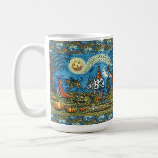 HALLOWEEN PARADE Hexe Giraffe Bear Zebra Skellies Kaffeetasse (Links)