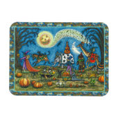 HALLOWEEN PARADE Hexe Giraffe Bear Zebra Skellies Magnet (Horizontal)