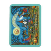 HALLOWEEN PARADE Hexe Giraffe Bear Zebra Skellies Magnet (Vertikal)
