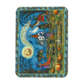 HALLOWEEN PARADE Hexe Giraffe Bear Zebra Skellies Magnet (Vertikal)