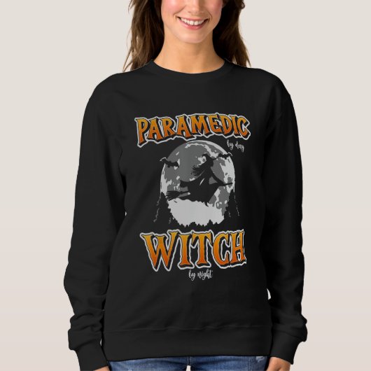 Halloween Paramedic Witch Funny Niedliche EMT Ambu Sweatshirt (Vorderseite)