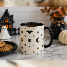 Halloween Parisian Bistro Mosaikfliesen-Kaffeetass