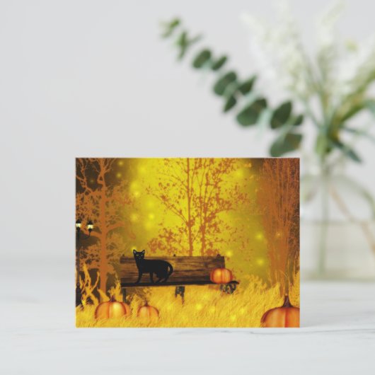 Halloween Park Postkarte (Stehend Vorderseite)