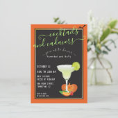 Halloween Parody Cocktails und Cadavers Seltsam Einladung (Stehend Vorderseite)