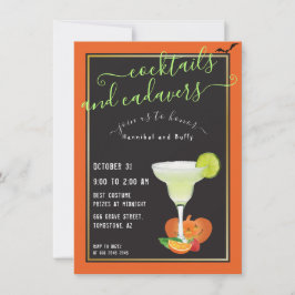 Halloween Parody Cocktails und Cadavers Seltsam Einladung