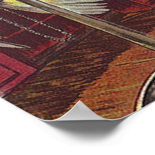 Halloween Parrot und Pumpkin Poster (Ecke)