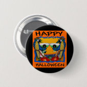 HALLOWEEN PARROTS BUTTON (Vorne & Hinten)