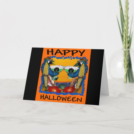 HALLOWEEN PARROTS KARTE (Vorderseite)
