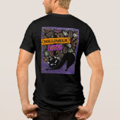 Halloween Party and Black Cat, Tri-Blend Shirt (Rückseite)