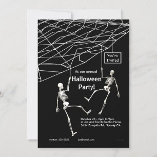 Halloween-Party ändern von Skeletten Einladung
