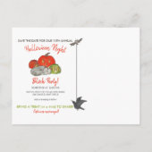 Halloween-Party Ankündigungspostkarte (Rückseite)