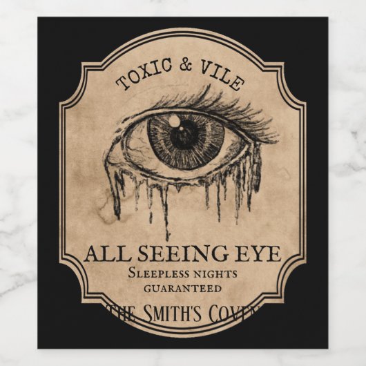 Halloween-Party Apothecary eye Weinetikett (Einzelnes Label)