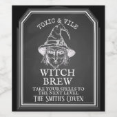 Halloween-Party Apothecary trantion Hexe Weinetikett (Einzelnes Label)