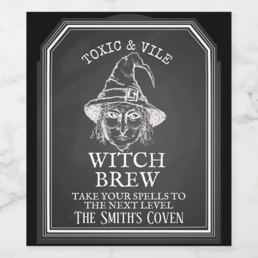 Halloween-Party Apothecary trantion Hexe Weinetikett (Einzelnes Label)