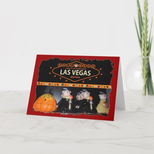 Halloween-Party auf der Las Vegas Card Karte (Vorderseite)