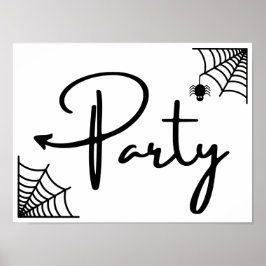 Halloween-Party auf diese Weise Pfeil links Poster