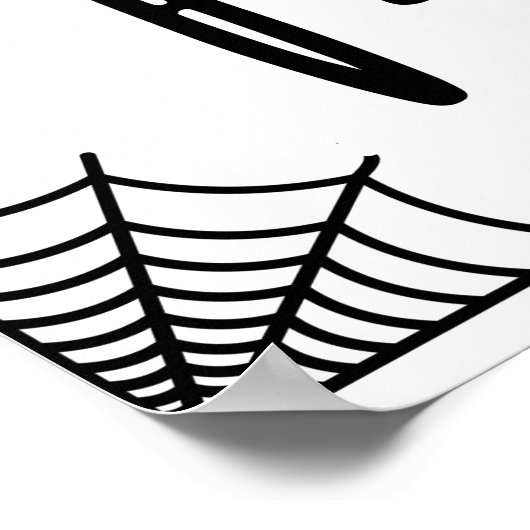 Halloween-Party auf dieser Art Pfeil geradeaus Poster (Ecke)