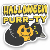 Halloween-Party Aufkleber (Vorderseite)