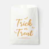 Halloween-Party aus Orangen Streifen Geschenktütchen (Vorderseite)