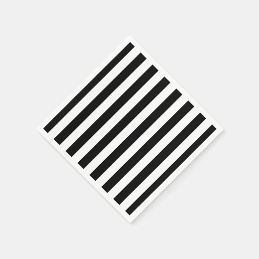 Halloween-Party aus schwarzem und weißem Streifen Serviette (Ecke)