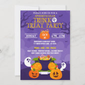 Halloween-Party aus Trunk oder Leckerei Einladung (Vorderseite)