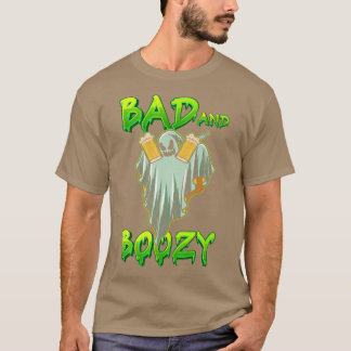 Halloween Party Bad And Boozy Spooky Season Funny  T-Shirt
