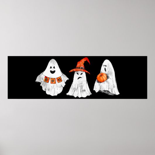 Halloween-Party-Banner, Halloween-Party-Wohngestal Poster (Vorne)