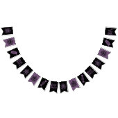 Halloween-Party-Banner - Schwarz und Lila Spooky Wimpelkette (Alle)