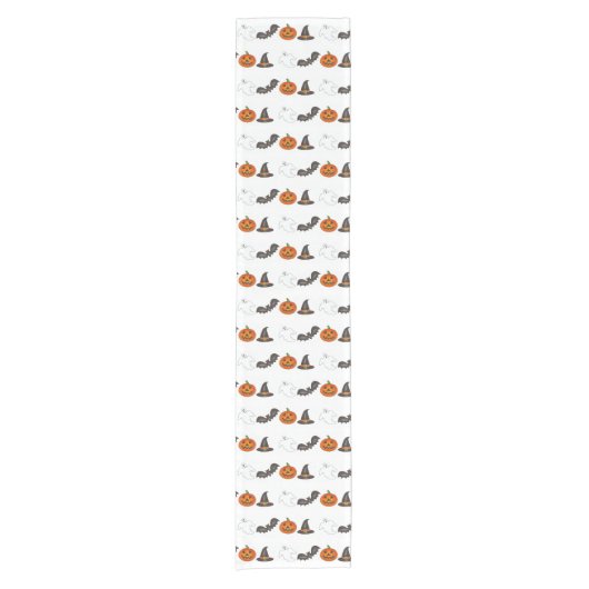 Halloween-Party Bat Pumpkin Hexenmeister Ghost Kurzer Tischläufer (Vorderseite)