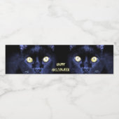 Halloween-Party Beängstigend Black Cat Horror Dunk Wasserflaschenetikett (Einzelnes Label)