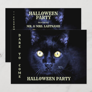 Halloween-Party Beängstigend Black Cat Horror Nigh Einladung