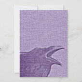 Halloween-Party Beängstigend Craw Lila Spooky Einladung (Rückseite)