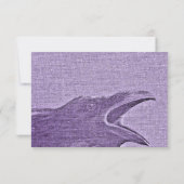 Halloween-Party Beängstigend Craw Lila Spooky RSVP Karte (Rückseite)