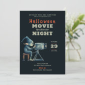 Halloween-Party Beängstigend Movie Night Ghoul Gre Einladung (Stehend Vorderseite)