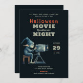 Halloween-Party Beängstigend Movie Night Ghoul Gre Einladung (Vorne/Hinten)