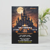 Halloween-Party Beängstigend Pumpkin Kostüm Kinder Einladung (Stehend Vorderseite)