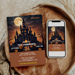 Halloween-Party Beängstigend Pumpkin Kostüm Kinder Einladung