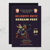 Halloween-Party Beängstigende Filme Night Scream F Einladung (Vorne/Hinten)