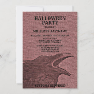Halloween-Party Beängstigender Himbeere Himbeere R Einladung