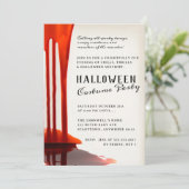 Halloween-Party beängstigender Tropfen Einladung (Stehend Vorderseite)