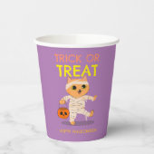 Halloween-Party Becher, Katzenmumie, Trick oder Tr Pappbecher (Links)