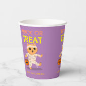 Halloween-Party Becher, Katzenmumie, Trick oder Tr Pappbecher (Vorderseite)