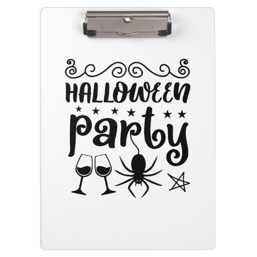 Halloween-Party Birthday Klemmbrett (Vorderseite)