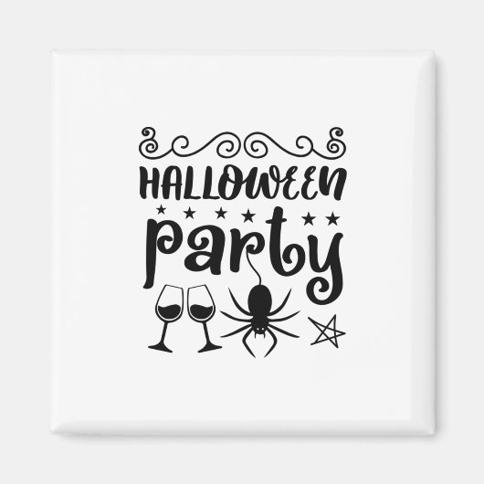 Halloween-Party Birthday Magnet (Vorne)